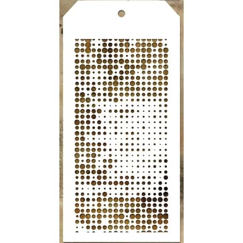 2021 New Label Tag Plastic Stencil For DIY Making Dots Pattern Background Scrapbooking Card Paper No Metal Cutting Dies Stamps