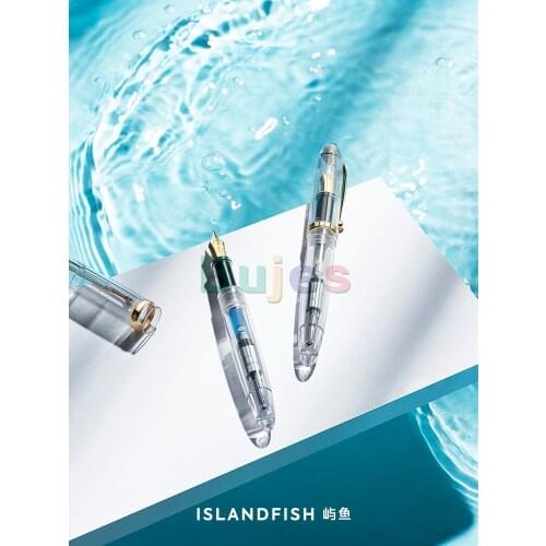 Professional Transparent Water Monster Fountain Pen, Color Ink Pen for Students, Gift Gold Powder Ink,Random Extraction of Ink