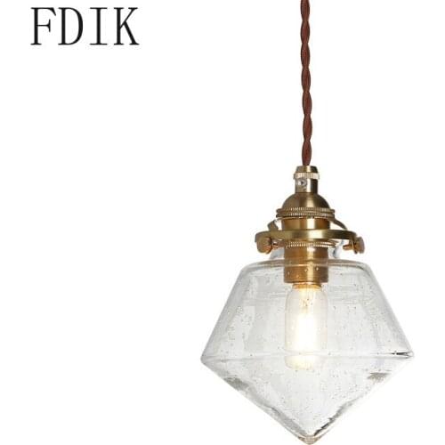 Modern Clear Glass Pendant Lights Led E14 Bulb Hanging Lamp for Kitchen Bedroom Bar Simple Lighting Fixture Suspension Luminaire