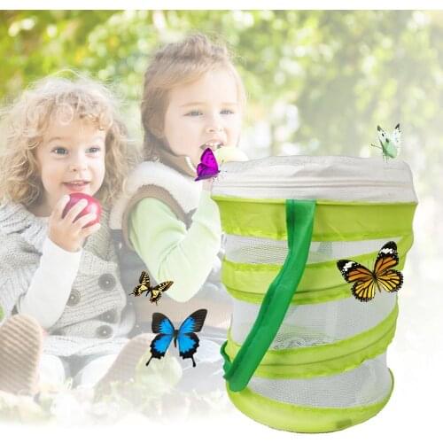 Portable Folded Cage Insect And Butterfly Habitat Small Pet Insect Cage Butterfly Observation Cage Clear Plant Insect Proof Net
