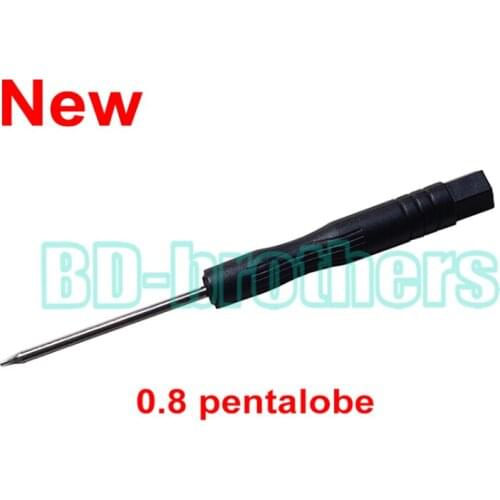 Latest 0.8 Pentalobe Screwdriver 5 Point Mini Black Screwdrivers Tool for iPhone 4 4S 5G 5S 6 Plus 6S 7 Plus Bottom 6000pcs/lot