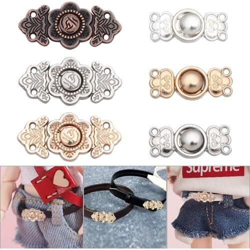 5Sets 15/18mm Ultra-small Metal Belt Buckle Mini Doll Bags Clothes Shoes Decor Buttons Buckles DIY Doll Sewing Accessories