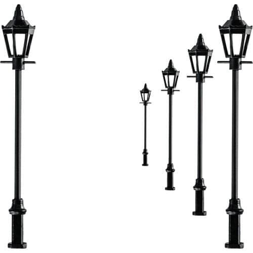 Garden Lamp Model Light 12V Warmwhite Railway Train Lamppost Diorama Sand Table Architecture Building Landscape 6pcs/lot