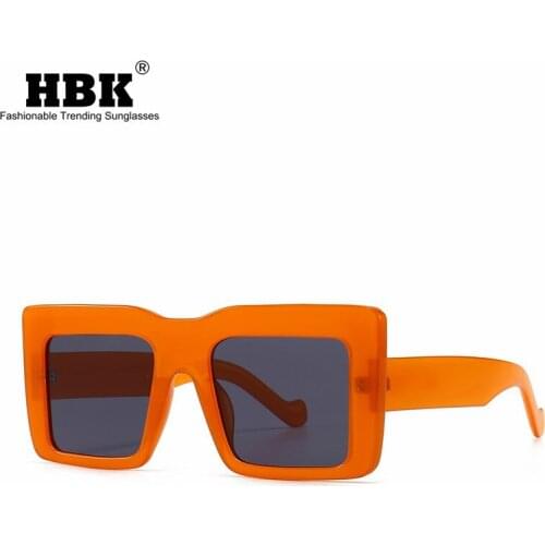 HBK Oversized Square Sunglasses Women Luxury Brand Designer Big Frame Men Sun Glasses Fashion Female Eyewear Driving UV400