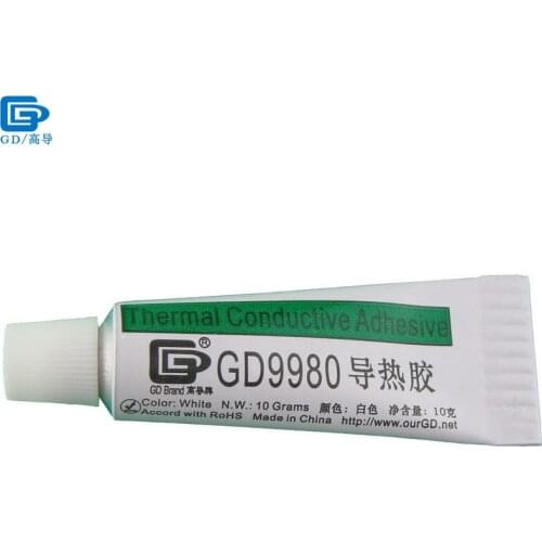 Net Weight 10 Grams Fast Curing Aluminum Soft Tube Packaging White GD9980 Thermal Adhesive Cement Glue Silicone for LED VGA ST10