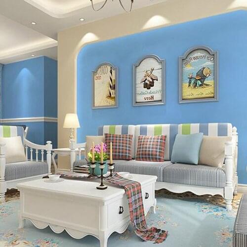 Fashion commerce household seven color theme room wall decoration bedroom wallpapers pvc vinyl contact paper waterproof blue