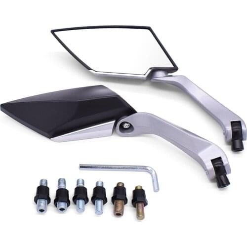 For Honda Hornet CB599 CB600 250 PCX 125 150 CR250R CRM250R Motorcycle Mirror Scooter E-Bike Back Side Rear View Mirrors Black