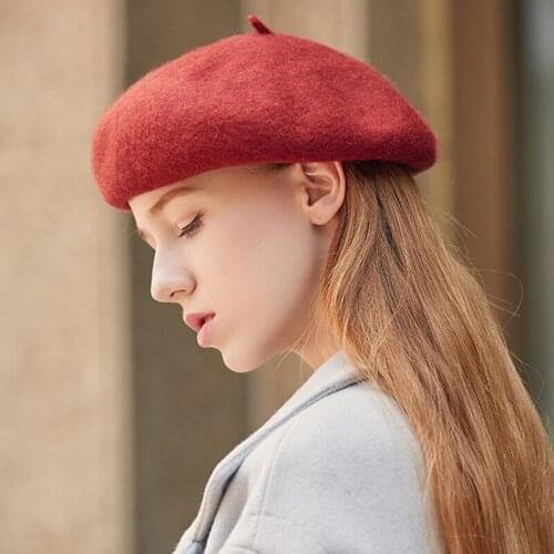 Winter Warm Beret French Artist Warm Wool Winter Beanie Hat Cap for Women Girl unisex Spring Outdoor Vintage Womens Hat Beret