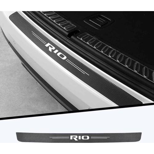 1pc Car trunk protection carbon fiber sticker For kia rio 3 4 Auto Accessories Car styling