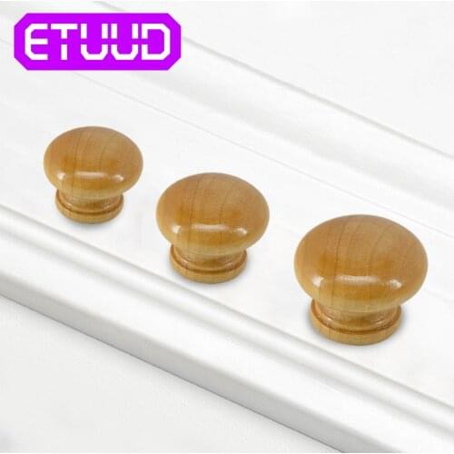 ETUUD 10/20/50Pcs Natural Wooden Knots Cabinet Drawer Wardrobe Handles Round Door Pull With Screw Kitchen Furniture Hardware