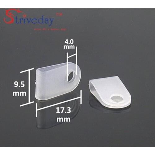 100pcs/bag Black White 3.3 U type line clamp Cable retention clips Type U Line deduction Cable Clips