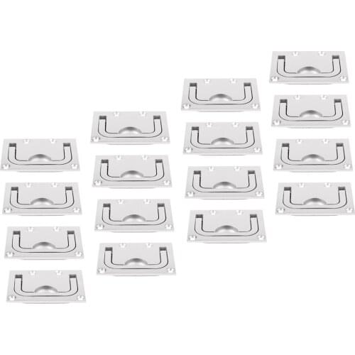 16pcs Boat 316 Stainless Steel Flush Hatch Locker - Cabinet Lift Pull Handle for Marine /Yacht