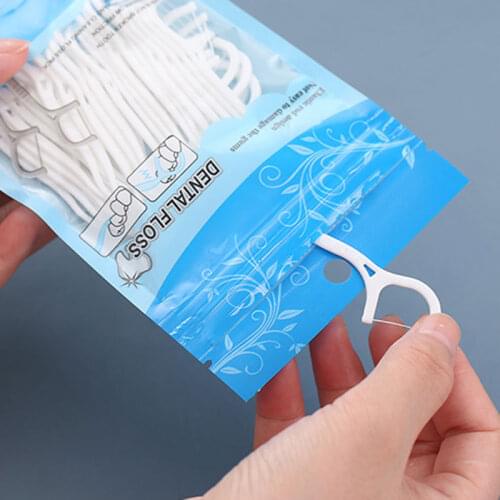 50/100Pcs Dental Floss Interdental Brush Teeth Stick Toothpicks Tooth Thread Floss for Oral Care Beauty Tools E7