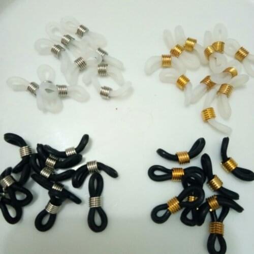 50pcs Adjustable Lanyard Cord Rubber Connectors for Glasses Holder Necklace Chain Eyeglasses Chains Eyewear Holder Accessories