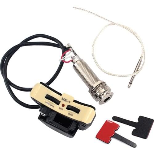 Acoustic Guitar Piezo Pickup Preamp Endpin Jack with Volume & Tone Control