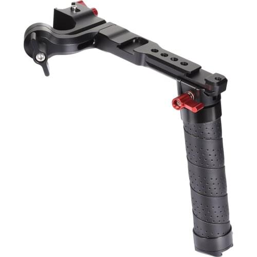 Photography Aluminum Handle Sling Handgrip with Cold Shoe 1/4 3/8 Interface Replacement for DJI Ronin S 2 / Ronin SC 2 Gimble