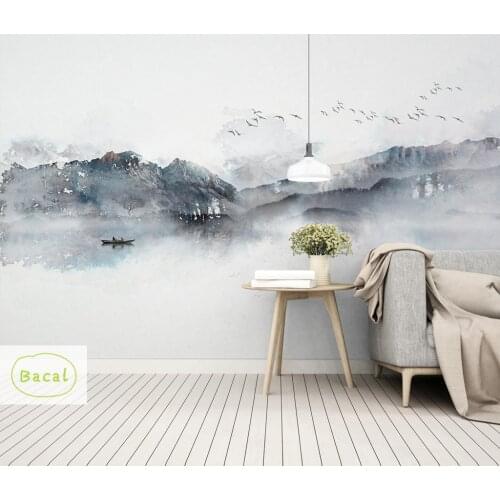 Bacal Large 3D Papel Murals Nature Fog Mountain Forest Wallpaper 3d Wall Mural Wall paper for Bedroom Background 5D stickers