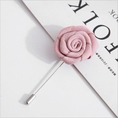 50Pcs Pink Rose Label Pins Brooch for Men Women Flower Brooches High Quality Collar Pins Suit Shirt Corsage 4 Colors for Choose