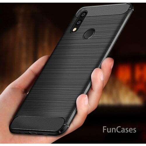 For Huawei Honor 8C Case Soft Silicone Brushed Carbon Fiber For Huawei Honor 8X Max Rugged Armor Phone Cases Cover Huwei