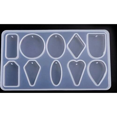 Silicone Pendant Mold For Resin Acrylic Jewelry Tools Earring Necklace Pendant Resin Mold Casting Mold Jewelry Making