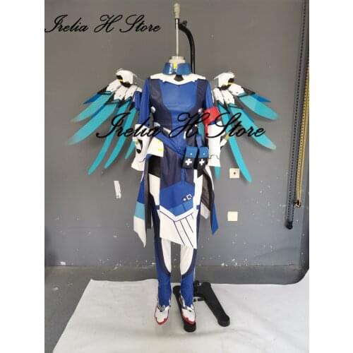 Custom made/size Mercy OW Angela Ziegler Mercy Cosplay Costume Full set with wand shoes no gun
