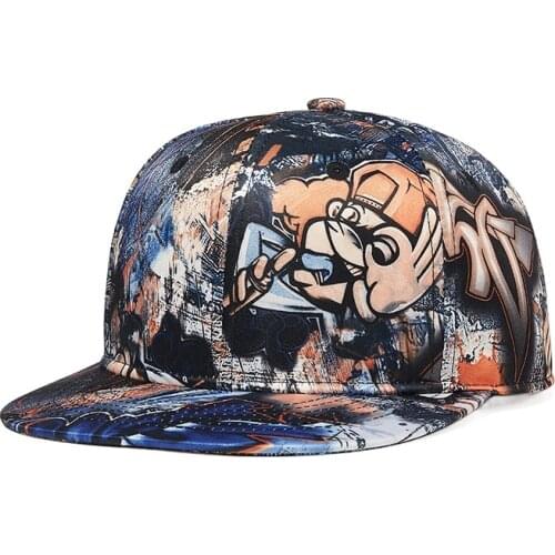 2021 3D Graffiti Hip Hop Hat for Men Women Trucker Hats Fashion Spring Summer Flat Brim Snapback Cap Casquette Gorras