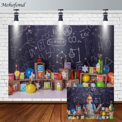 Mehofond Backdrops Birthday Science Party Mad Scientist Invitation Boy Photography Background Photo Studio Photozone Decor Props