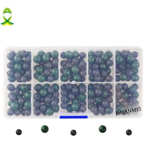 JSM 200pcs/lot Fishing Beads Kit Round Soft Rubber Beads Beans Float Bait Rig Accessories Carp Fishing lures