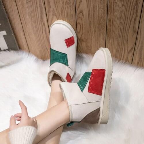 2020 New Warm Plush Winter Women Snow Boots Fashion Patchwork Women Ankle Boots Women Boots Women Platform Chaussure U11-32