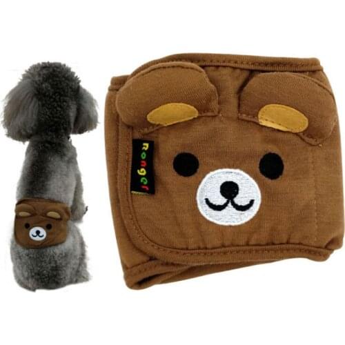 New Dog Diaper Belly Band Cotton Physiological Underwear Wrap Nappy Bear Elephant Pets Sanitary Pants for Male Dog #261593