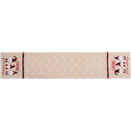 HOT Embroidery Faceless Elderly Table Runner Snowflake Tablecloth Creative European Style Christmas Coffee Table Placemat