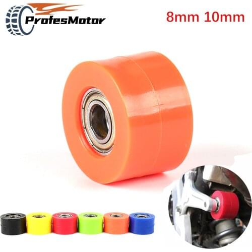 Drive Chain 8mm 10mm Pulley Roller Slider Tensioner Wheel Guide For Pit Dirt Street Bike Motorcycle CRF YZF EXC RMZ KLX