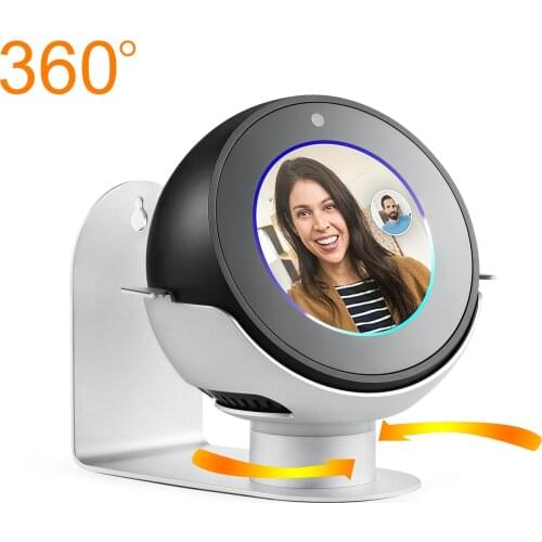 Gosear Adjustable 360 Degree Rotation Stand Aluminum Alloy Wall Mount Holder Hanger Bracket for Amazon Echo Spot Speaker