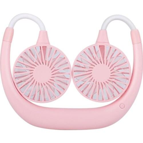 USB Rechargeable Cooling Fan Hands-free Lazy Hanging Neck Fan 3 Speed Air Cooler