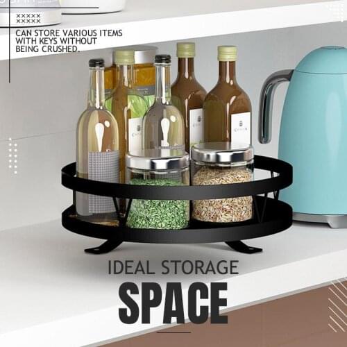 360 ° Rotate Turntable Spice Rack Kitchen Spice Bottle Rack Rotating Household Spice Storage Rack Cabinet Organizer Dropshipping