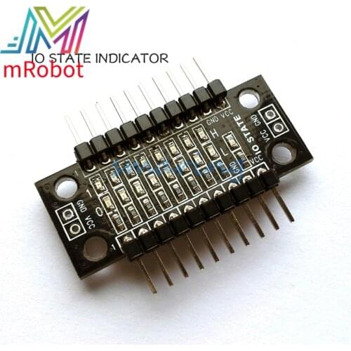 I/O Output Module And Keyboard GPIO Voltage Level LED Driver LED Light Row I/O State Indicator Board for GPIO