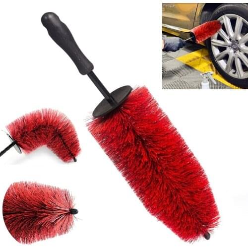 High-quality car wheel rim Bendable Detailing wash brush Not scratched tire 18’’ Soft Bristle for Rim Exhaust Tips Motorcycles