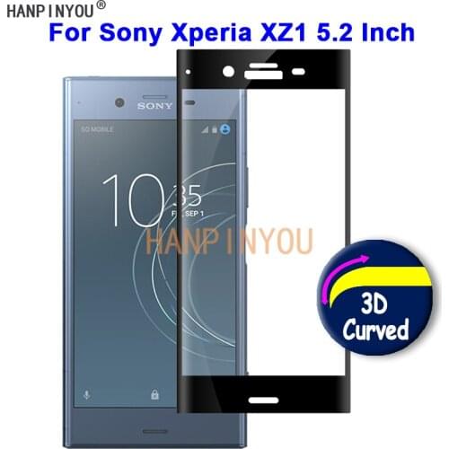 For Sony Xperia XZ1 / Dual F8341 5.2" 9H Hardness 3D Full Cover Slim Toughened Curved Tempered Glass Film Screen Protector Guard