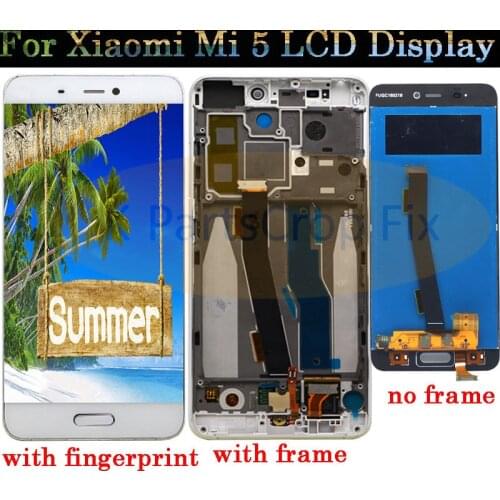 For Xiaomi Mi5 LCD Touch Screen With Frame LCD Display + Touch Panel Replacement for Xiaomi mi 5 Pro Prime lcd display