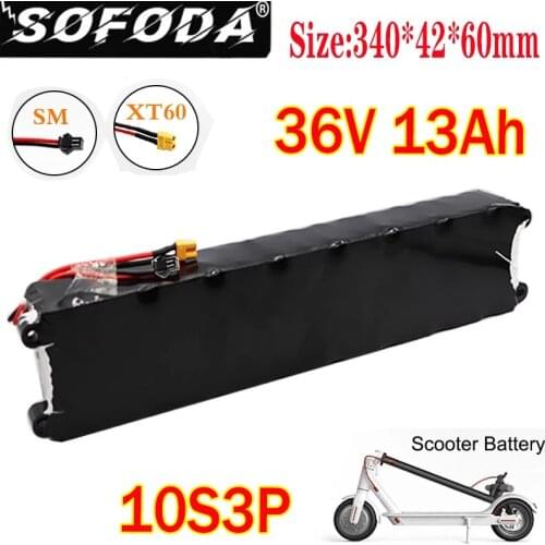 36V 13Ah 18650 Rechargeable lithium Battery pack 10S3P 500W High power for Modified Bikes Scooter Electric Vehicle,With BMS XT60