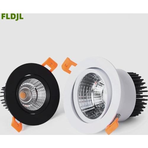 4 types round Dimmable Recessed LED Downlights 5w7w9w12w15w COB LED CeilingLamp Spot Lights AC110-220V LED Lamp Indoor Lighting