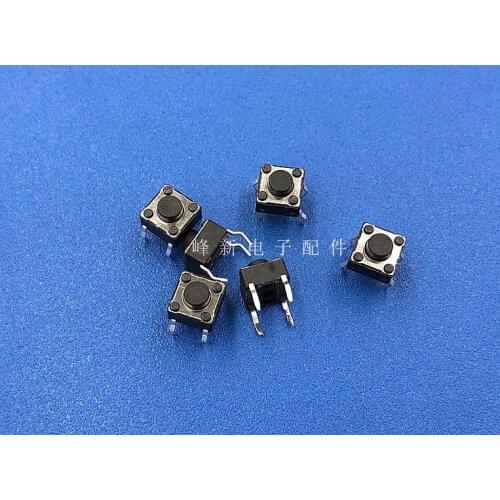 50pcs Small mini micro 6.2*6.2*5 in-line 4-pin switch, touch switch button, micro push button switch