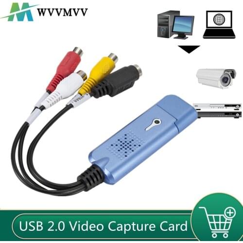 1 Pc Plug And Play For Easycap USB 2.0 Easy Cap Audio Video Capture Adapter VHS DVR DVD TV Capture Card Converter Video Grabber