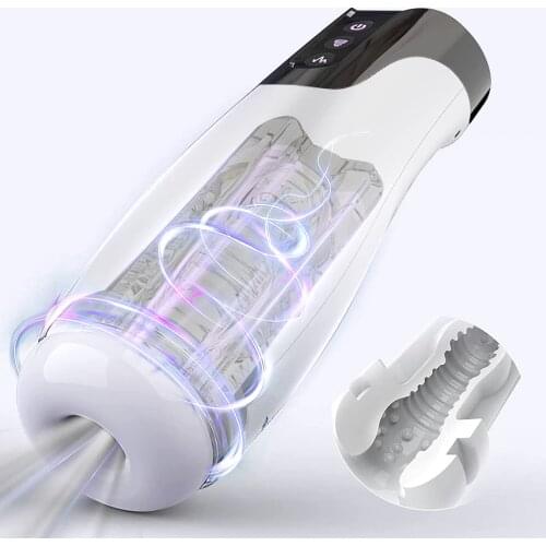 10 Modes Automatic Telescopic Rotation Male Masturbators Vagina Adult Intelligent Voice Masturbator Cup Pussy Sex Toys for Men