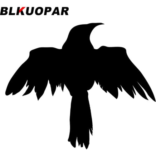 BLKUOPAR Raven Silhouette Car Stickers Die Cut Waterproof Decals Creative Occlusion Scratch Refrigerator Decor Vinyl Car Wrap