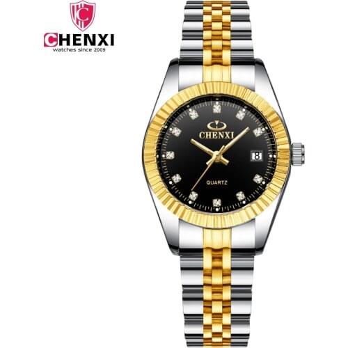 CHENXI Top Fashion Womens Watches Luxury Original Brand Quartz Ladies Waterproof Wristwatches calendar Clock Relogio Feminino