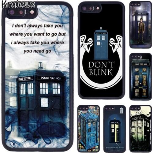 Krajews Tardis Doctor Dr Who Police Box Phone Case For iPhone 5 6S 7 8 plus 11 12 Pro X XR XS Max Samsung Galaxy S6 S7 S8 S9 S10