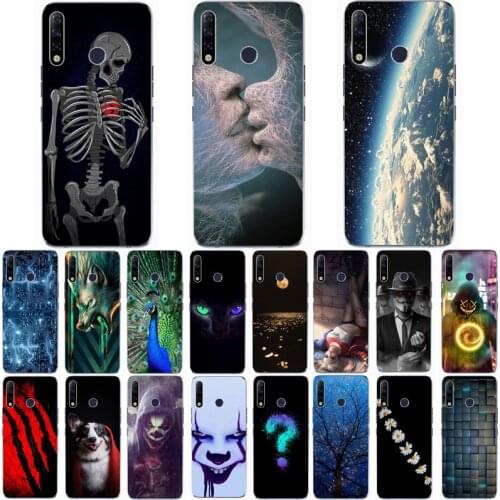 For TECNO Camon 12 Case Fashion Silicone Soft TPU Cute Back Cases for TECNO Spark 4 for Camon 12 air Phone Cover Funda Coque
