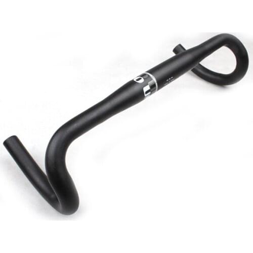 CR12 Road Racing Bike Light Weight Alloy Handlebar Bent Bar White Label 25.4mm or 31.8mm X 380/400/420 SIX Choice