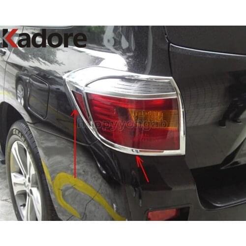 For Toyota Highlander 2008 2009 2010 ABS Chrome Taillight Cover Tail Rear Light Covers Trims Lamp Hood Car Styling Accessories